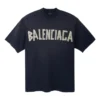 Tape Type Tricou, croială medie „Black Faded” 739784TOVA91055