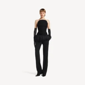 Top bustier mulat pentru femei, de culoare neagră