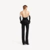 Top bustier mulat pentru femei, de culoare neagră