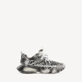 Track sneakerși pentru femei cu logo șablonat, în negru/alb