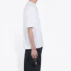 Tricou alb confortabil cu mâneci scurte și imprimeu cu logo Balenciaga pentru bărbați 612966TIV549040