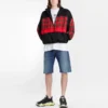 Tricou alb cu guler rotund și mâneci scurte pentru bărbați, cu imprimeu cu logo Balenciaga 556150TYK239000