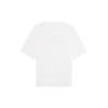 Tricou alb cu mânecă scurtă, design retro, lejer, tip uniformă 620941TIV799000