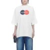 Tricou alb cu mânecă scurtă, design retro, lejer, tip uniformă 620941TIV799000