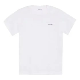 Tricou alb cu mâneci scurte, logo cu litere mici, croială lejeră 556104TYK289000 Tricou alb cu mâneci scurte, logo cu litere mici, croială lejeră 556104TYK289000