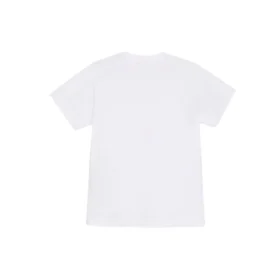 Tricou alb cu mâneci scurte, logo cu litere mici, croială lejeră 556104TYK289000 Tricou alb cu mâneci scurte, logo cu litere mici, croială lejeră 556104TYK289000