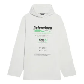 Tricou alb, larg, cu imprimeu cu litere din logo-ul Balenciaga FW21 pentru bărbați 662424TKVF89085 Tricou alb, larg, cu imprimeu cu litere din logo-ul Balenciaga FW21 pentru bărbați 662424TKVF89085