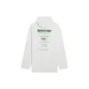 Tricou alb, larg, cu imprimeu cu litere din logo-ul Balenciaga FW21 pentru bărbați 662424TKVF89085