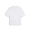 Tricou alb pentru bărbați Balenciaga cu logo BB, imprimeu cu logo clasic, mânecă scurtă 570803TEV489044