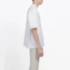Tricou alb pentru bărbați Balenciaga cu logo BB, imprimeu cu logo clasic, mânecă scurtă 570803TEV489044