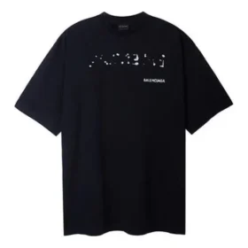 Tricou Balenciaga desenat manual, croială largă „Negru” 641675TOVO51070 Tricou Balenciaga desenat manual, croială largă „Negru” 641675TOVO51070