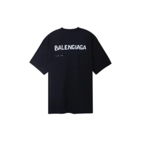 Tricou Balenciaga desenat manual, croială largă „Negru” 641675TOVO51070 Tricou Balenciaga desenat manual, croială largă „Negru” 641675TOVO51070