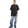 Tricou Balenciaga desenat manual, croială largă „Negru” 641675TOVO51070