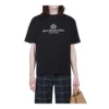 Tricou Balenciaga Retro Knit BB Paris cu imprimeu, mânecă scurtă, pentru bărbați, negru 594579TGV601000