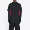 Tricou Balenciaga x adidas, croială medie, „Black Red” 712401TNVA61003