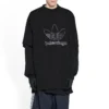 Tricou Balenciaga x adidas Trefoil „Black White” 723976TNVN81070