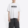 Tricou Balenciaga x FORTNITE, croială medie, „Alb” 612966TLVO39040