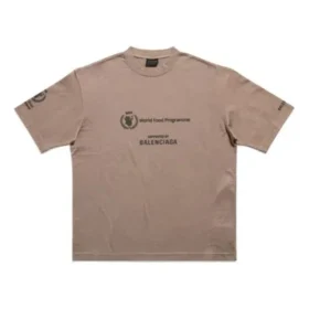 Tricou Balenciaga x WFP, croială medie „Bej” 612966TMVL27761