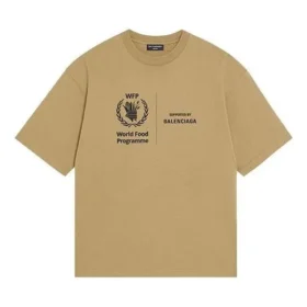 Tricou Balenciaga x WFP, croială medie, „Khaki” 612966THV849605