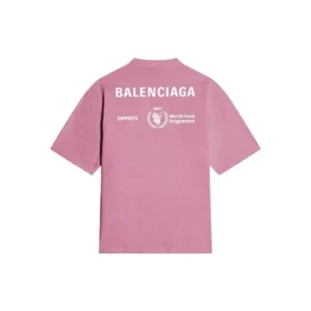 Tricou Balenciaga x WFP, croială medie „Pink” 612966THV845621