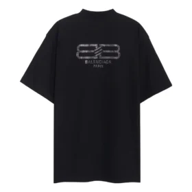 Tricou BB Paris Strass, croială medie, „Black Faded” 739784TOVU81055