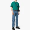 Tricou bărbătesc Balenciaga Paris Love, croi normal, cu imprimeu, mânecă scurtă, verde 594579TGV433640