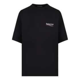 Tricou bărbătesc SS20 cu logo, croi lejer, mâneci scurte, negru 620969TIV521070