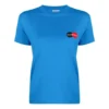 Tricou casual cu mânecă scurtă și logo cu litere, albastru 612964TIV797601