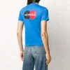 Tricou casual cu mânecă scurtă și logo cu litere, albastru 612964TIV797601
