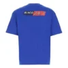 Tricou casual din bumbac, confortabil, cu mâneci scurte, albastru, 612966TIVD14066