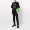 Tricou casual pentru bărbați Balenciaga SS21 cu imprimeu, mânecă scurtă, mărime mare, negru 641614TJV801070