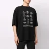 Tricou casual pentru bărbați Balenciaga SS21 cu imprimeu, mânecă scurtă, mărime mare, negru 641614TJV801070