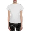 Tricou casual Rose cu mânecă scurtă, alb 571213TEVB69044