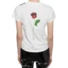 Tricou casual Rose cu mânecă scurtă, alb 571213TEVB69044