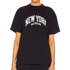 Tricou Cities New York, croială medie „Dark Blue” 612965TLVM23967