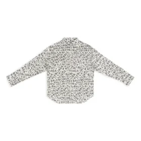 Tricou cu croială largă și benzi cu logo pe toată suprafața „Grey” 662983TML201240