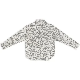 Tricou cu croială largă și benzi cu logo pe toată suprafața „Grey” 662983TML201240