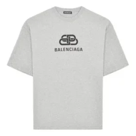 Tricou cu croială regulată din tricot interlock BB „Grey” 578139TGV751300