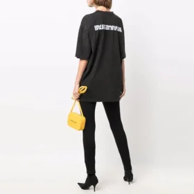 Tricou cu decupaj lateral „Black” 641655TLVB39034