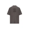 Tricou cu etichetă de întreținere, croială medie „Grey Black” 724514TNVL91219