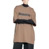 Tricou cu glugă, croială largă „Tan” 651795TNVL17761