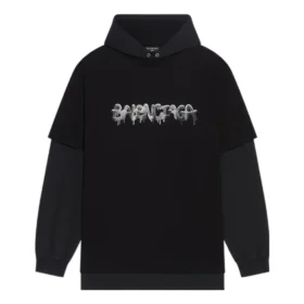 Tricou cu glugă și mâneci lungi Slime „Negru” 681029TLVF11069