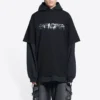 Tricou cu glugă și mâneci lungi Slime „Negru” 681029TLVF11069