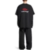 Tricou cu guler dublu „Washed Black” 791615TQVQ61021