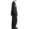 Tricou cu guler dublu „Washed Black” 791615TQVQ61021