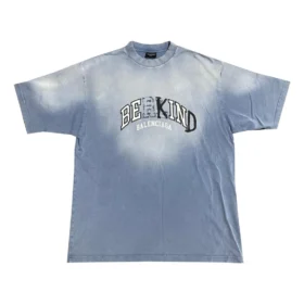 Tricou cu guler rotund BE KIND „Blue” 764235TPVD54313