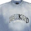 Tricou cu guler rotund BE KIND „Blue” 764235TPVD54313