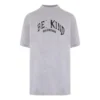 Tricou cu guler rotund BE KIND „Grey” 739028TPVD51167