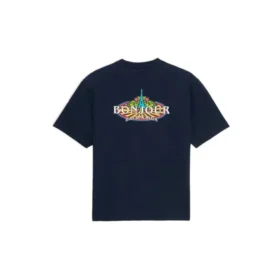 Tricou cu guler rotund din bumbac „Navy” de la Bonjour Balenciaga 594579THV608065