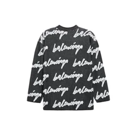 Tricou cu guler rotund din bumbac tricotat 3D Scribble „Black” 625985T31801070